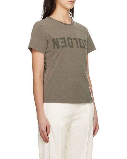 Golden Goose Deluxe Brand Multicolor Logo Printed Crewneck T-Shirt