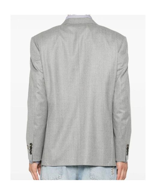 Canali Gray Long-Sleeved Suit Jacket for men