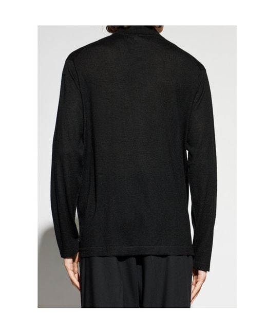 Lisa Yang Black Kieran Pocket Knit Cardigan for men