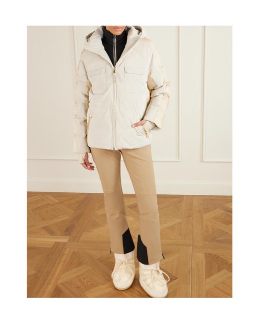 Bogner Natural Marli Shell-Trimmed Corduroy Down Jacket