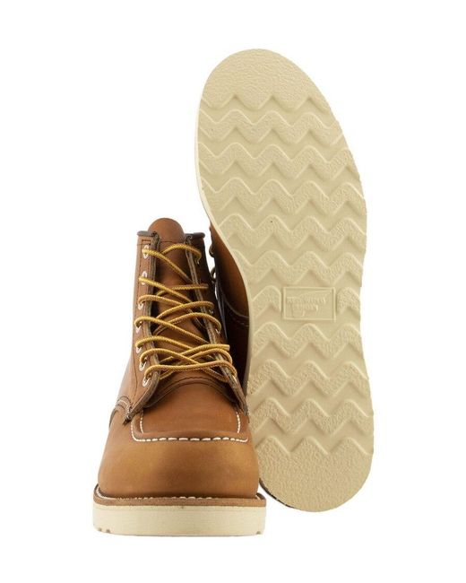 Red Wing Brown Classic Moc Boots for men