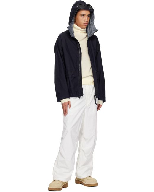 C P Company Black Hooded Utility Jacket for men