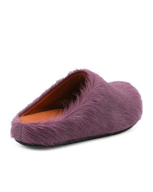 Marni Purple Fussbett Round Toe Slip-On Mules