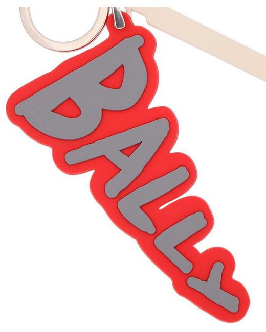 Bally Red Logo Key Chain for men