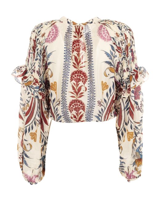 Farm Rio White Printed Blouse
