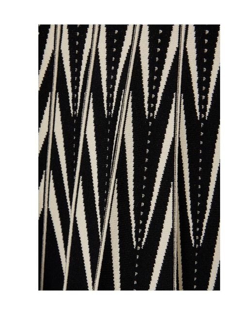 McQueen Black V-Neck Pleated Mini Dress