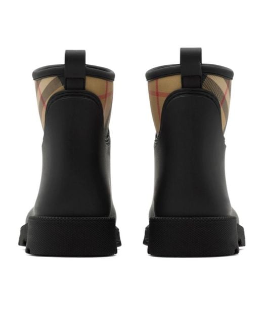 Burberry Black Marsh Stamp Low Boots