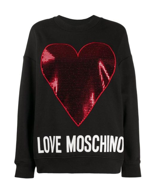 Moschino Black Round-Necked Logo Sweater