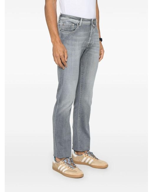 Jacob Cohen Gray Logo Patch Jeans for men