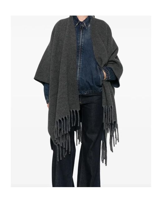 Brunello Cucinelli Black Fringes-Detail Cap