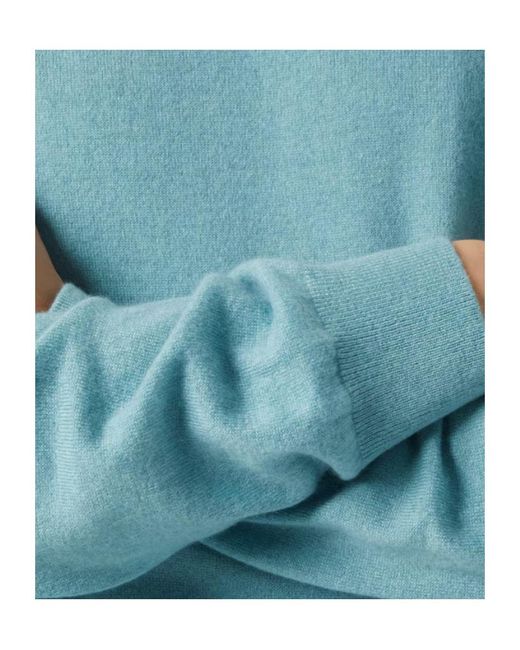 Loro Piana Blue Crew Neck Knitted Sweater for men