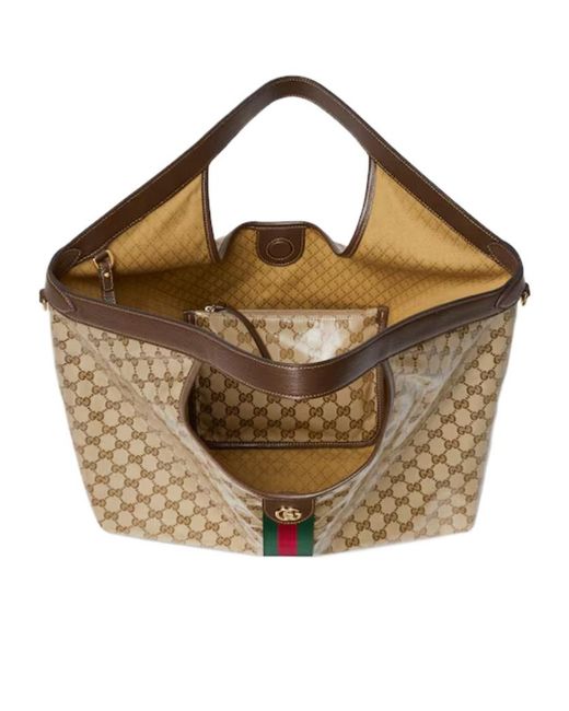 Gucci Metallic Giglio Large Tote Bag
