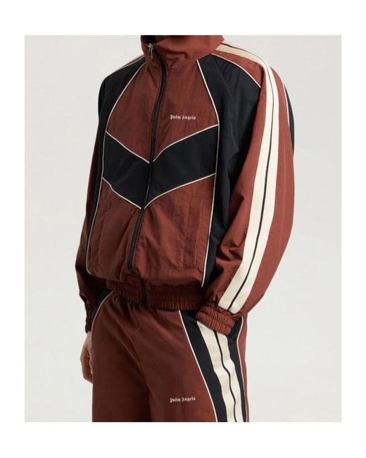 Palm Angels Red Zip-Up Sports Jacket for men