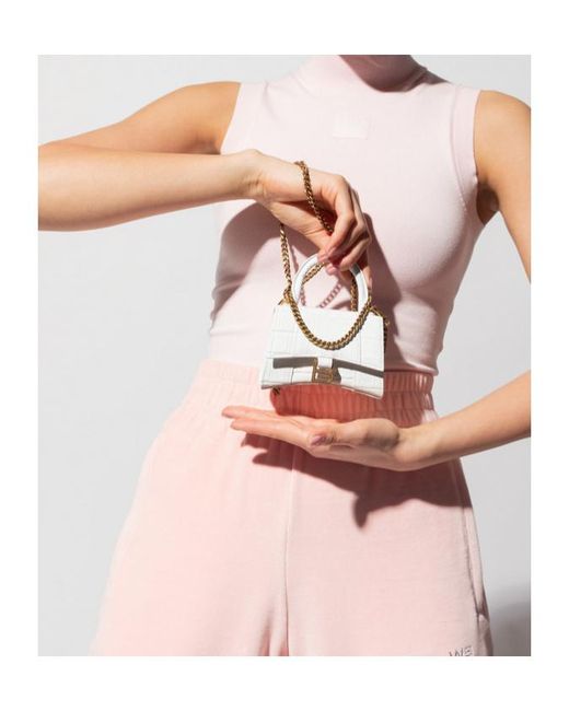 Balenciaga White Hourglass Mini Bag