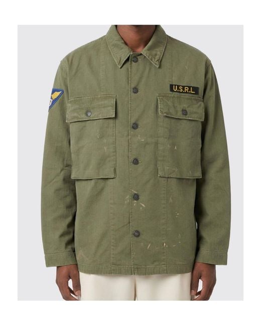Polo Ralph Lauren Green Utility Patch Pocket Shirt for men