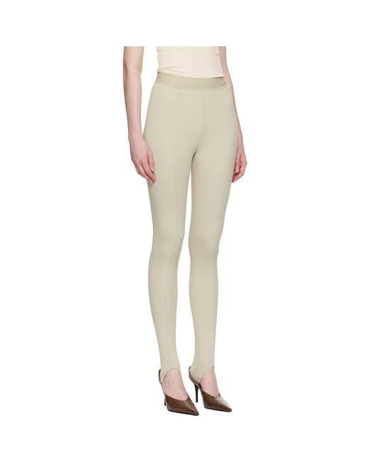 Wardrobe NYC Natural Opaque Footed Leggings