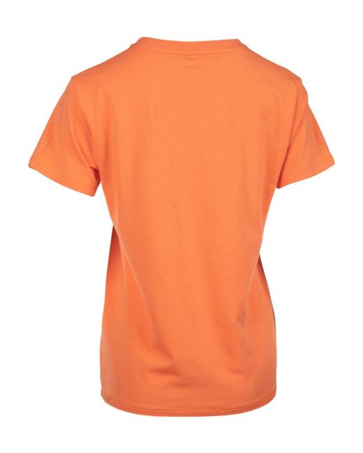 Moschino Orange Logo Short-Sleeved T-Shirt