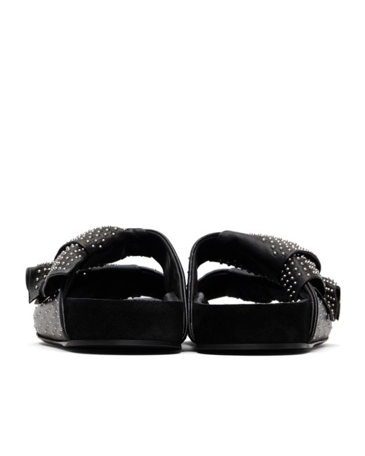 Isabel Marant Black Lennyo Bow Slippers