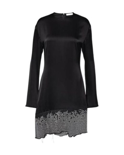 J.W. Anderson Black Deconstructed Satin Minidress