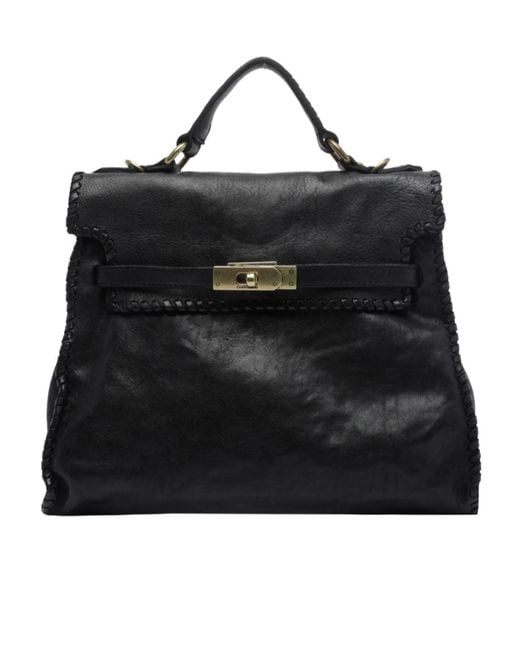 Campomaggi Black Top-Handle Shoulder Bag