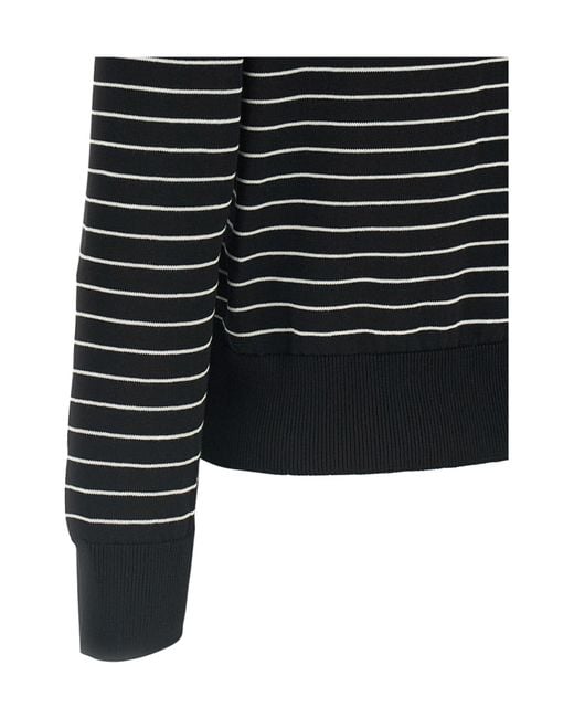 A.P.C. Black Sima Striped Knitted Sweater