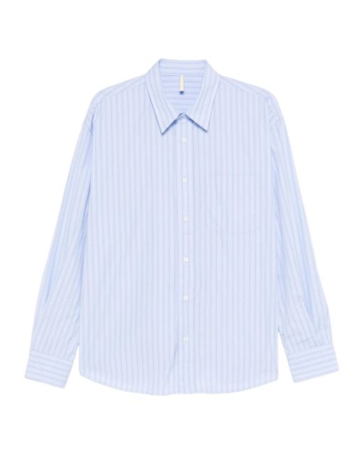 sunflower Blue Striped Collar Shirt for men