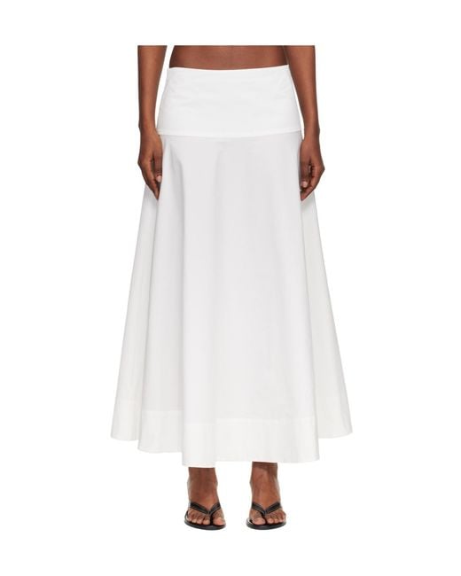 St. Agni White Panel Maxi Skirt