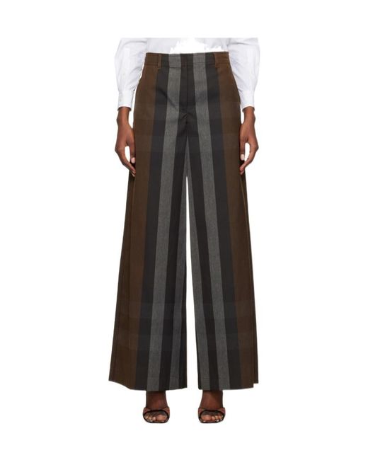 Burberry Brown Closure With Zip Pants
