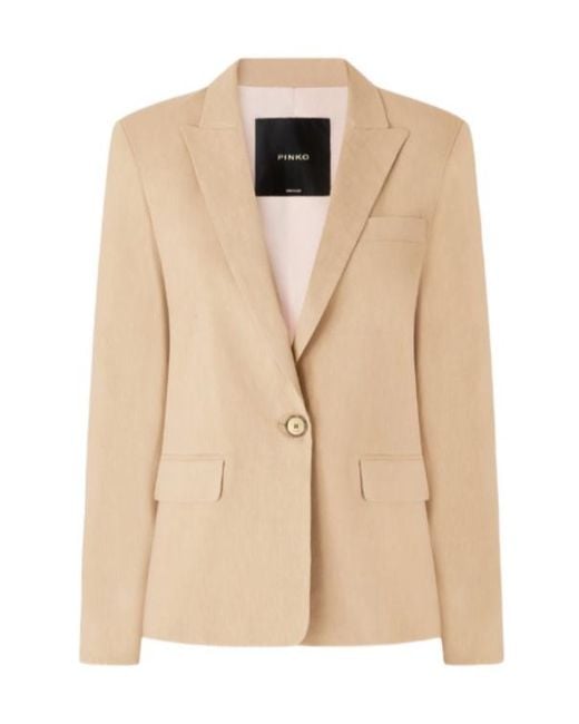 Pinko Natural Single-Breasted Jacket
