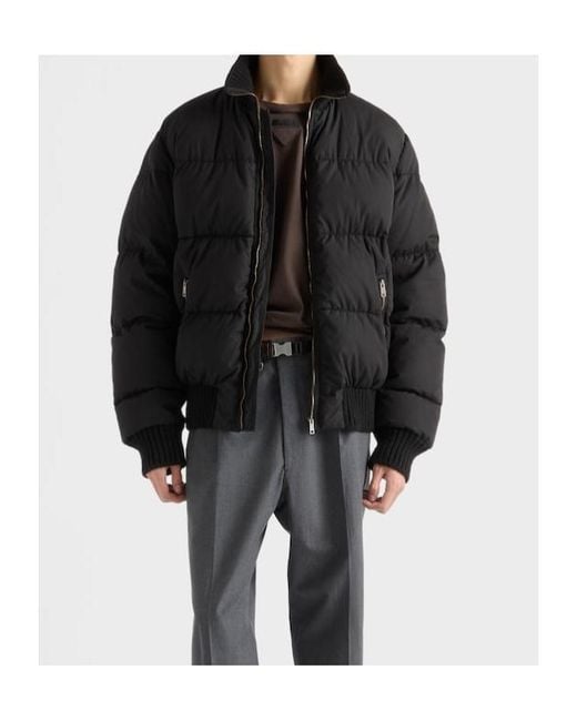 Prada Black Quilted Zipped Jacket for men