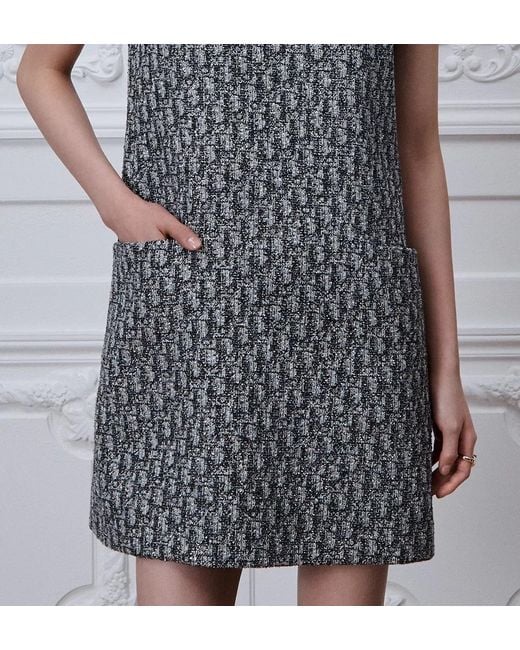 Dior Gray Short Straight Dress