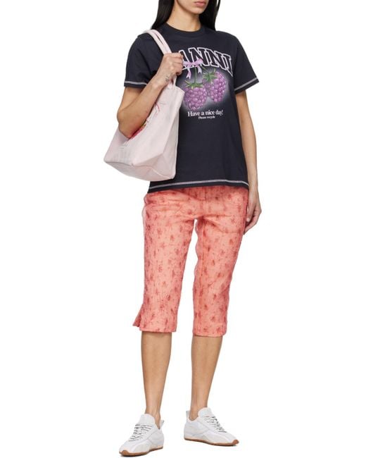 Ganni Multicolor Capri Trousers
