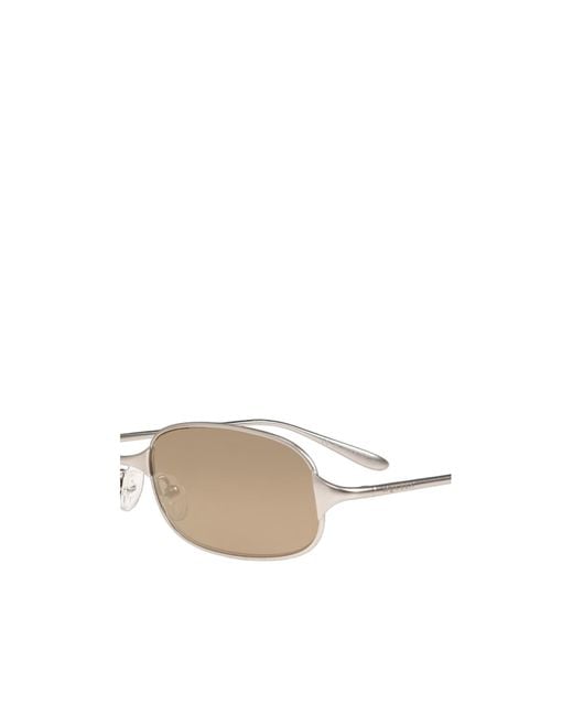 McQueen White Full Frame Sunglasses for men