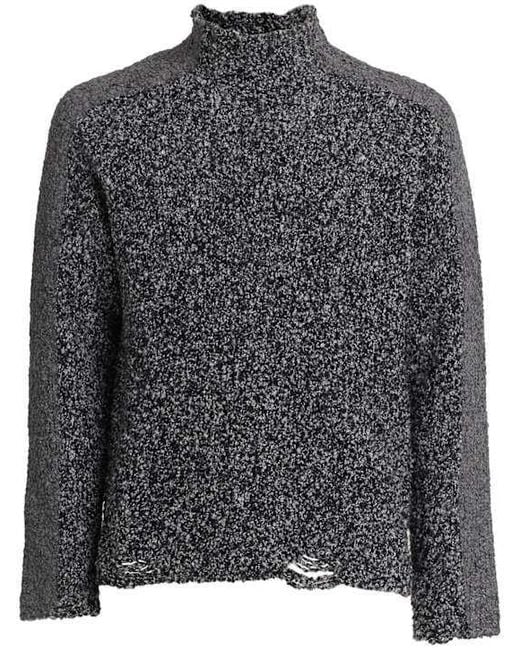 DIESEL Gray K-Erland Wool Blend Knit Sweater for men
