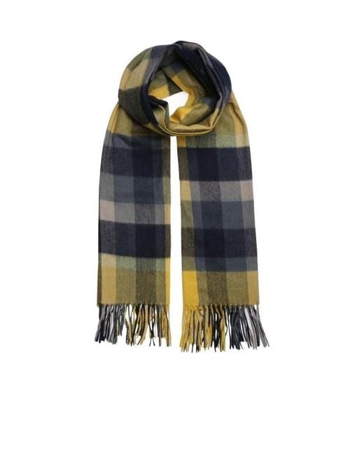 Weekend by Maxmara Blue Checkered Detail Scarf