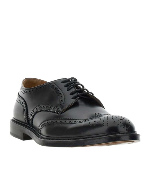 Doucal's Black Dovetail Lace-Up Shoes for men