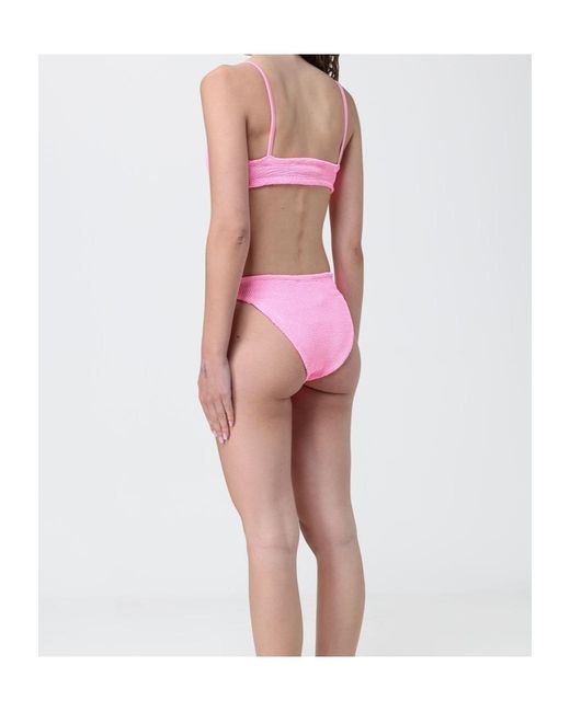 Hunza G Pink Alicia Crinkle Bikini