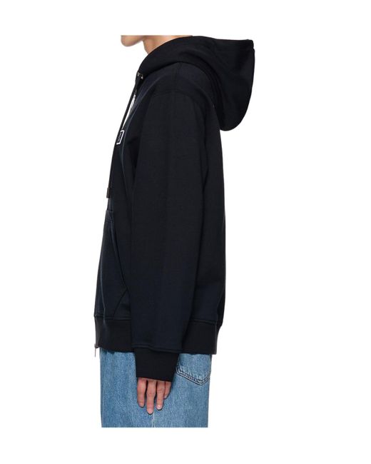 Wooyoungmi Black Logo-Patch Hooded Jacket for men