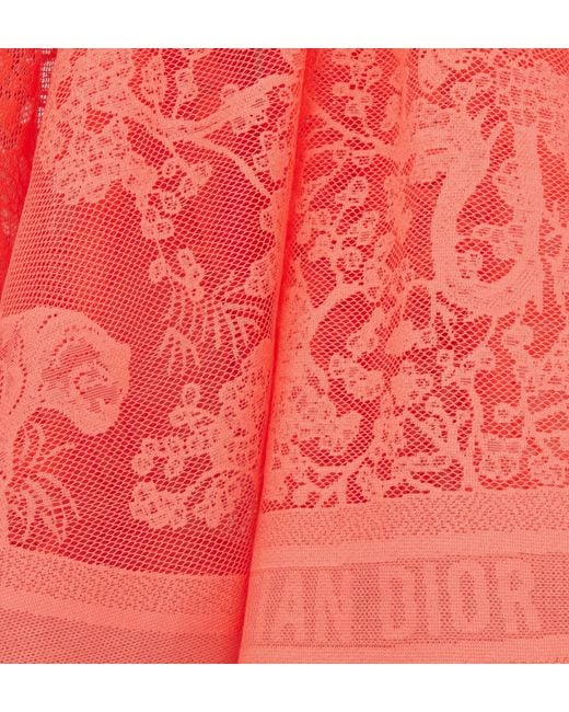 Dior Christian Iviera Flared Midi Skirt