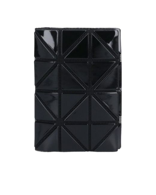 Issey Miyake Black Geometric-Print Rectangle-Shape Wallet