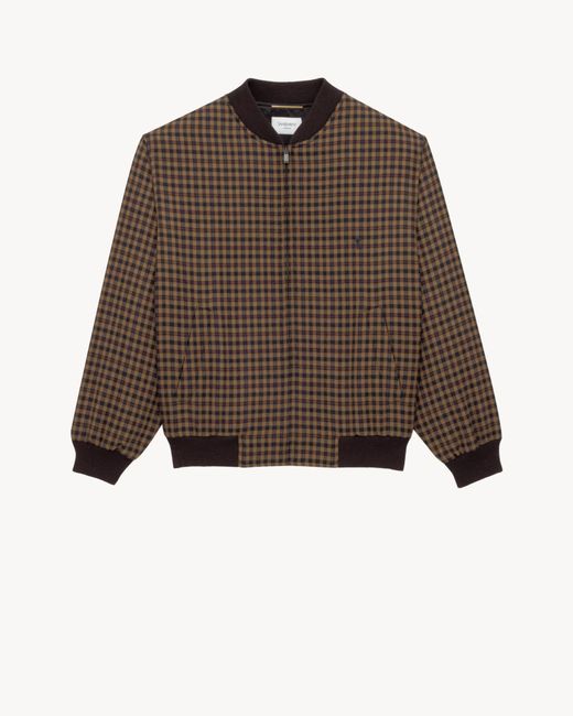 Saint Laurent Brown Cassandre Loose-Fit Bomber Jacket