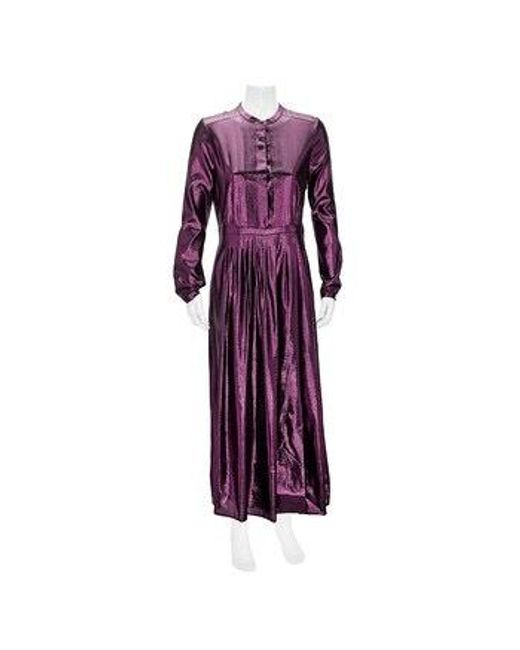 Burberry Purple Pleated Dress