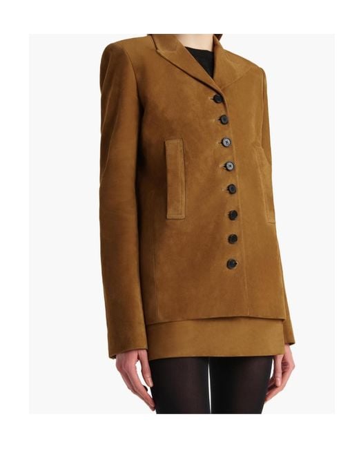 Khaite Brown Suede Jacket