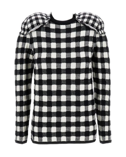 Comme des Garçons Black Plaided Sweater