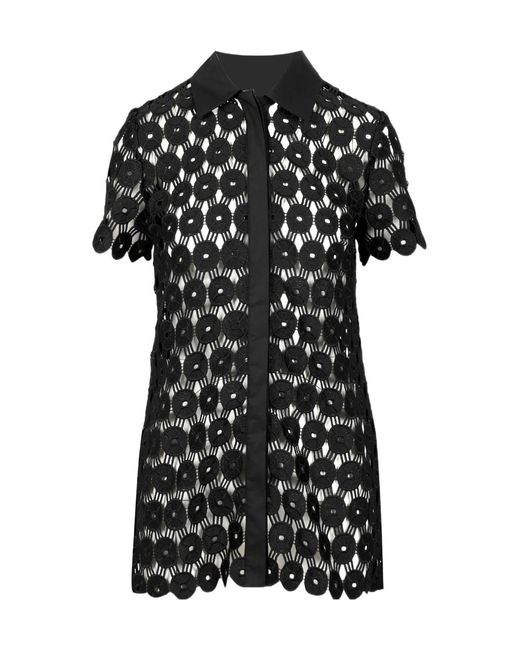 Erika Cavallini Semi Couture Black Short-Sleeved Shirt