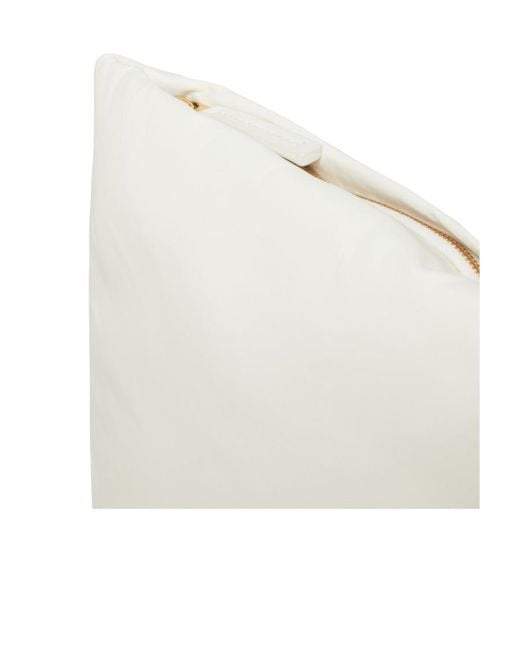 Bottega Veneta White Logo Square Clutch