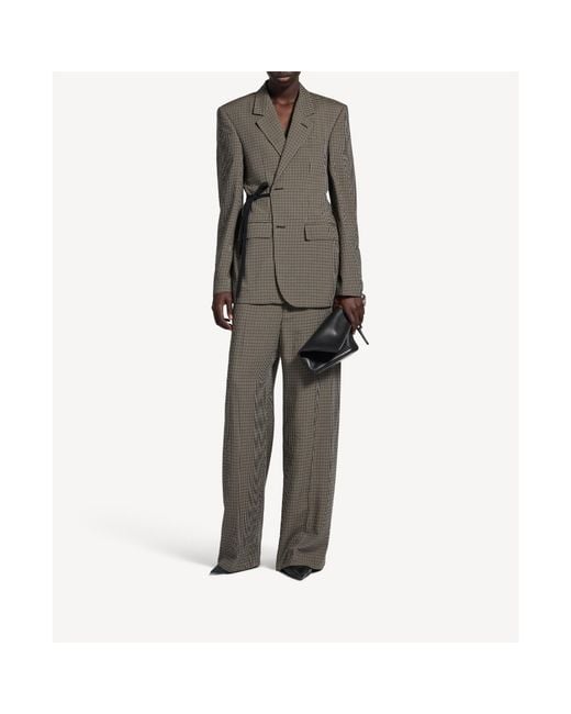 Balenciaga Gray Wrap Tailored Jacket