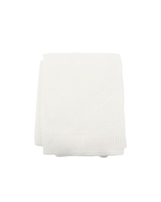 Fabiana Filippi White Sequin Embellished Knitted Scarf