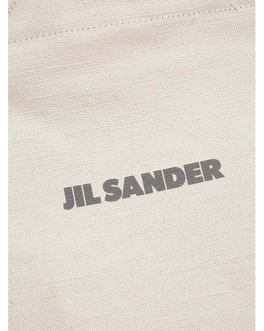 Jil Sander Natural Logo Top Handle Tote Bag for men
