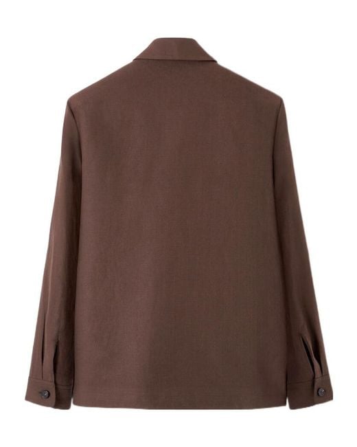 Loro Piana Brown Casual Shirt-Style Jacket for men